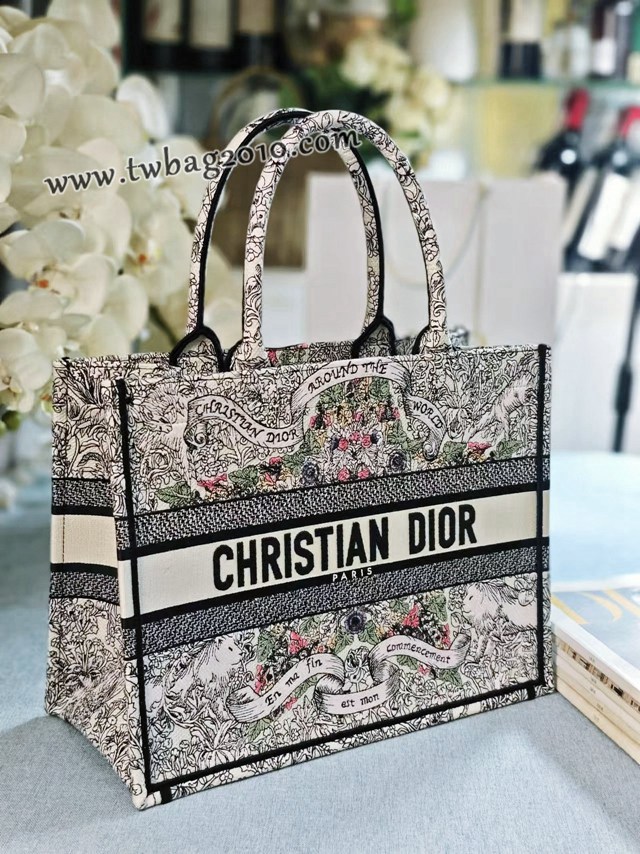 Dior专柜新款迪奥顶级原单环游世界圣诞款Book Tote手袋 djfk1177